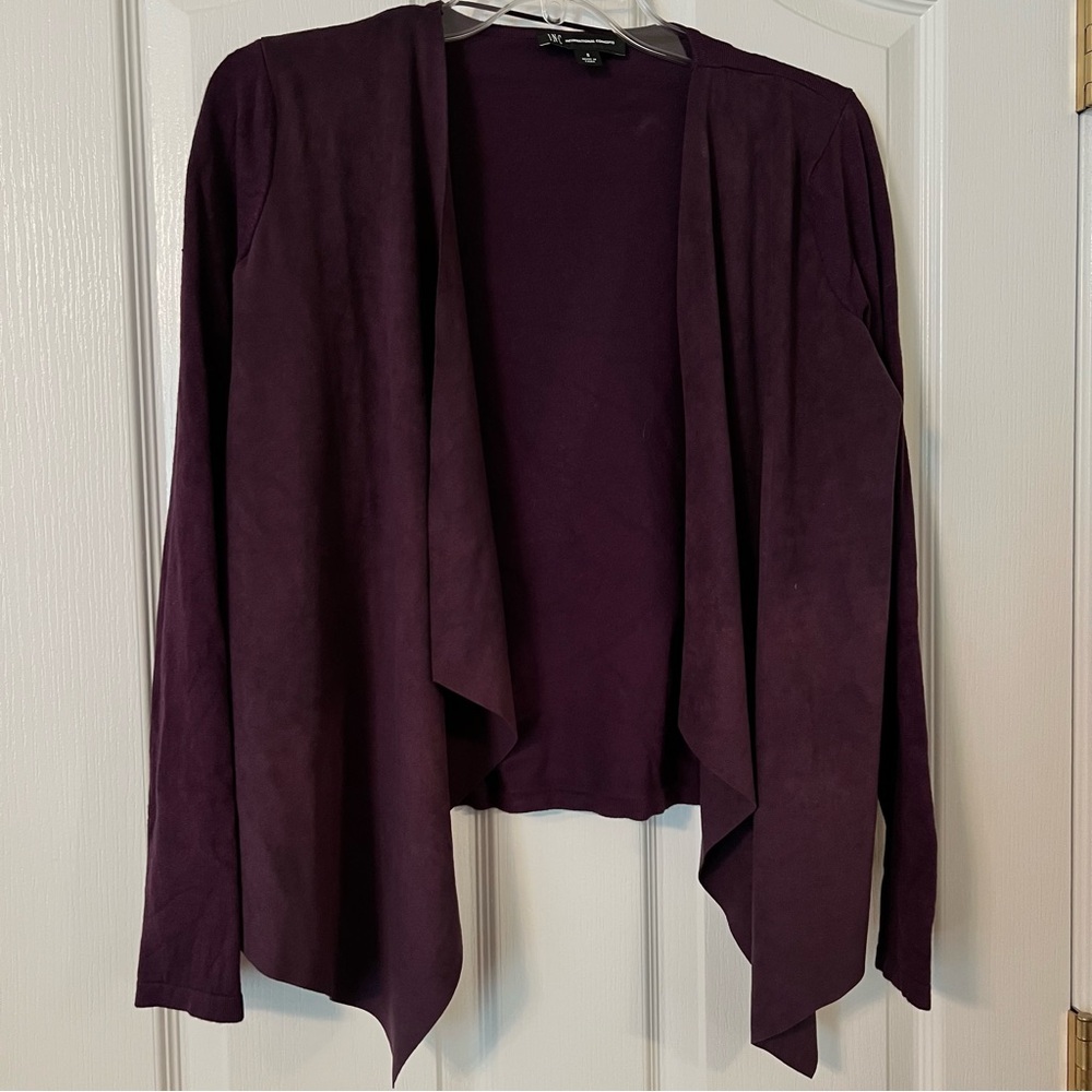 * 3 for $25 * INC International purple sueded cardigan